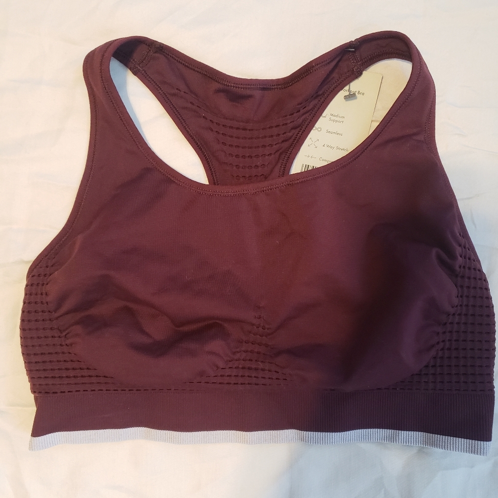 Sweaty Betty Plum Seamless Racerback Sports Bra